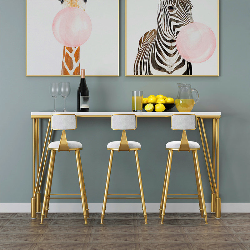 Scandinavian Upholstered Counter Stool Bar-height Bar Stool for Living Room