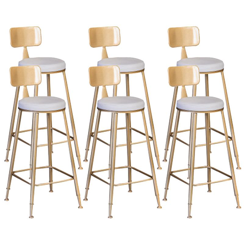 Scandinavian Upholstered Counter Stool Bar-height Bar Stool for Living Room