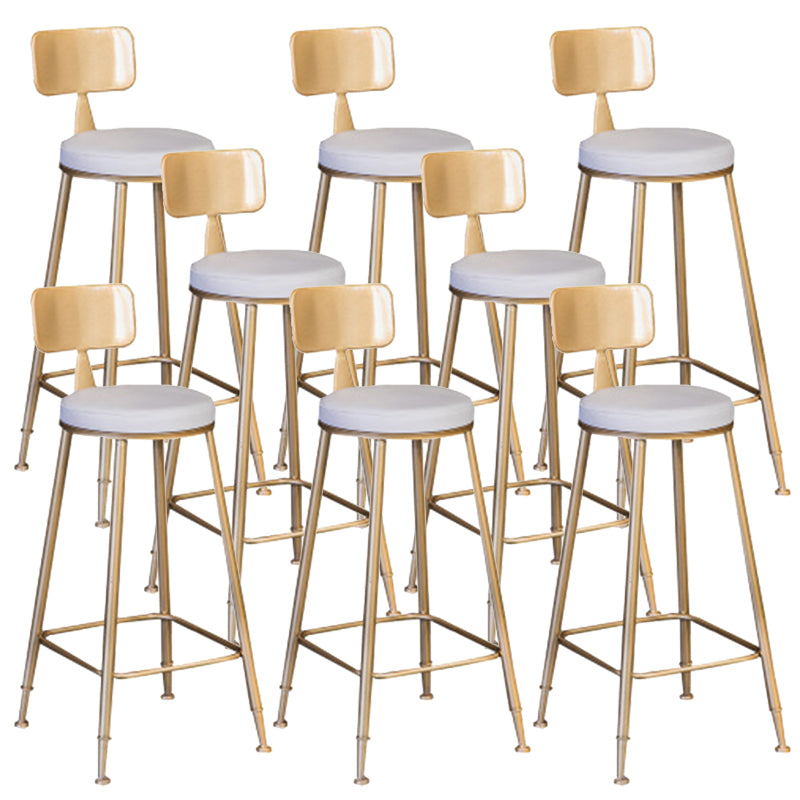 Scandinavian Upholstered Counter Stool Bar-height Bar Stool for Living Room