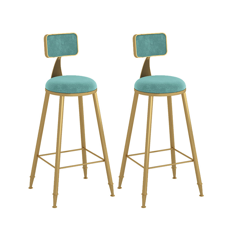 Scandinavian Upholstered Counter Stool Bar-height Bar Stool for Living Room