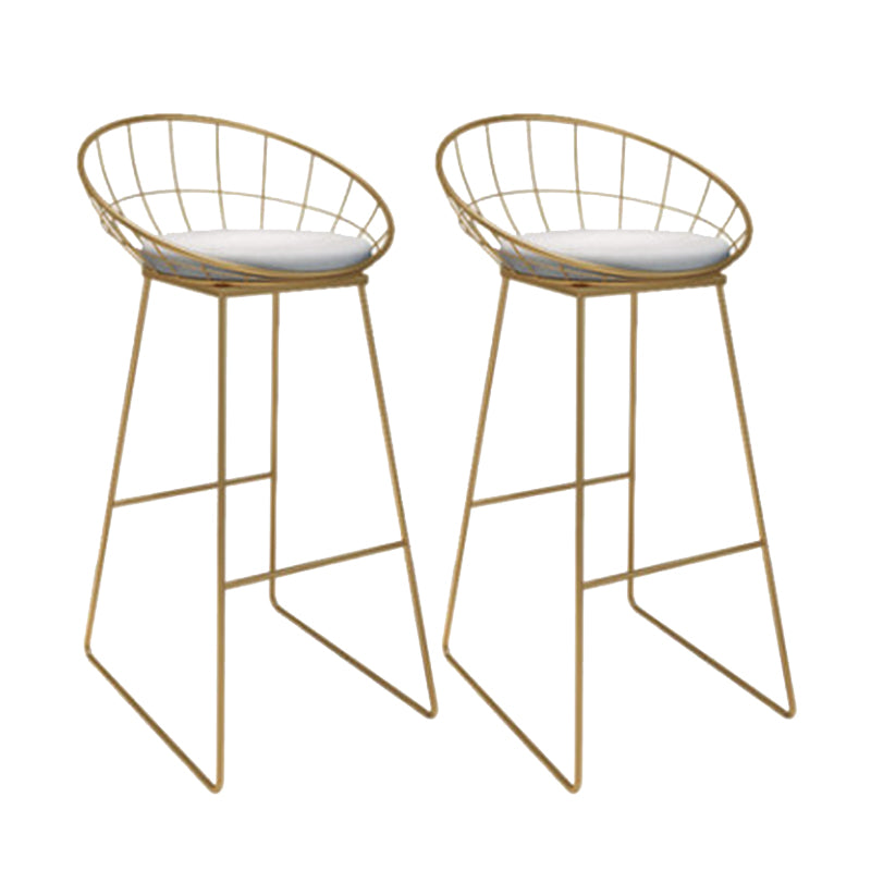 Scandinavian Upholstered Counter Stool Bar-height Bar Stool for Living Room