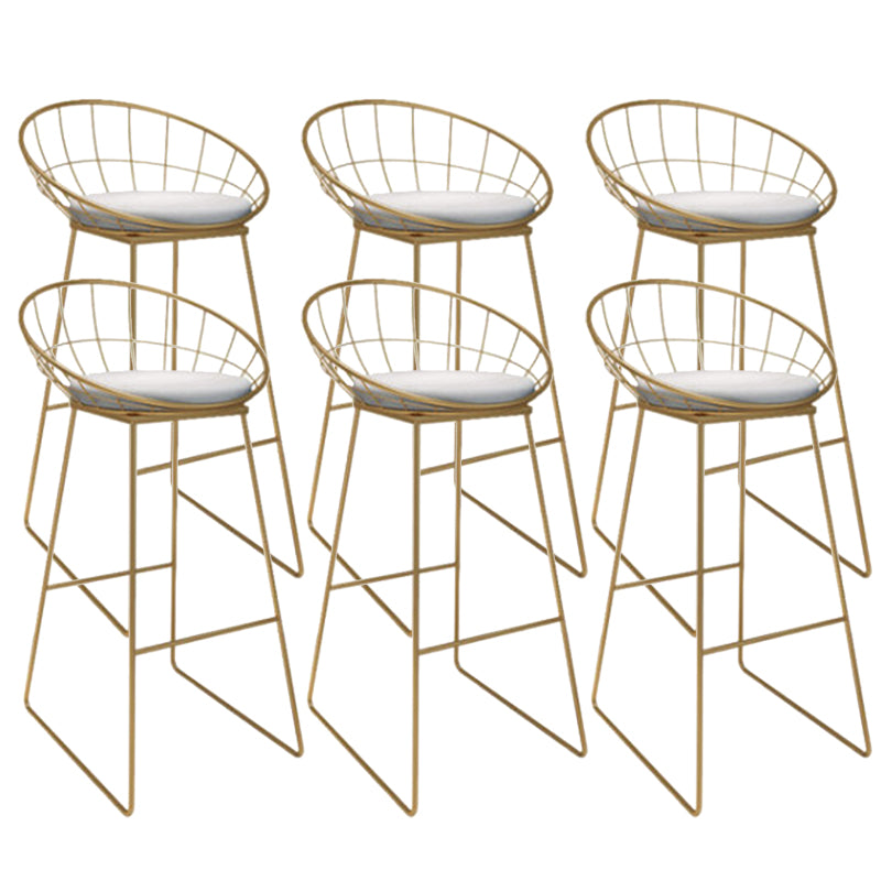 Scandinavian Upholstered Counter Stool Bar-height Bar Stool for Living Room