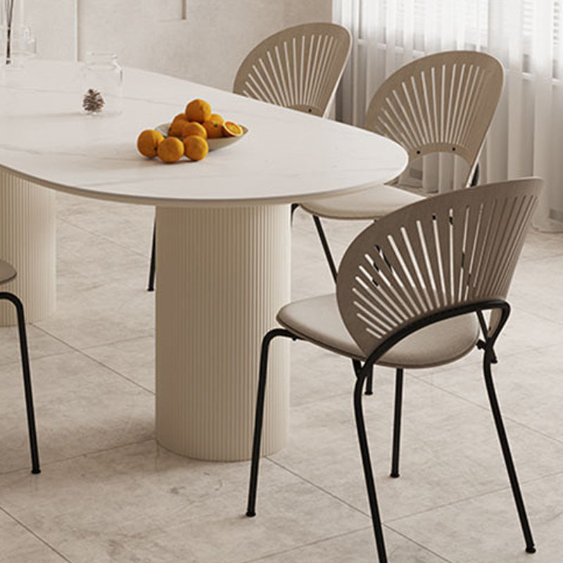 Glam Style Rectangle Table Set 1/2/4/5/6 Pieces Dining Set for Home Use