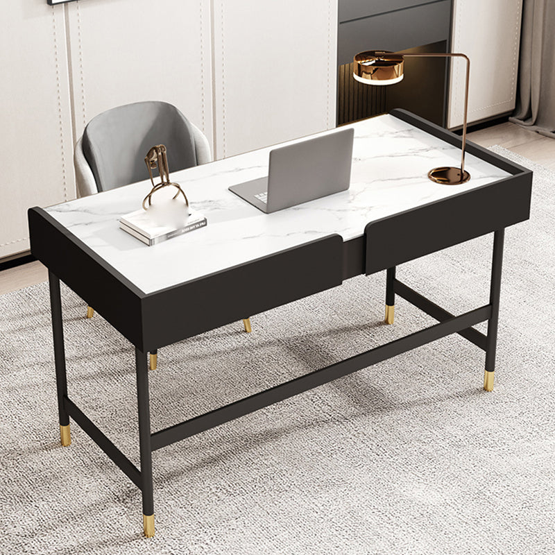 Rectangle Sintered Stone Writing Table Modern Storage Office Desk