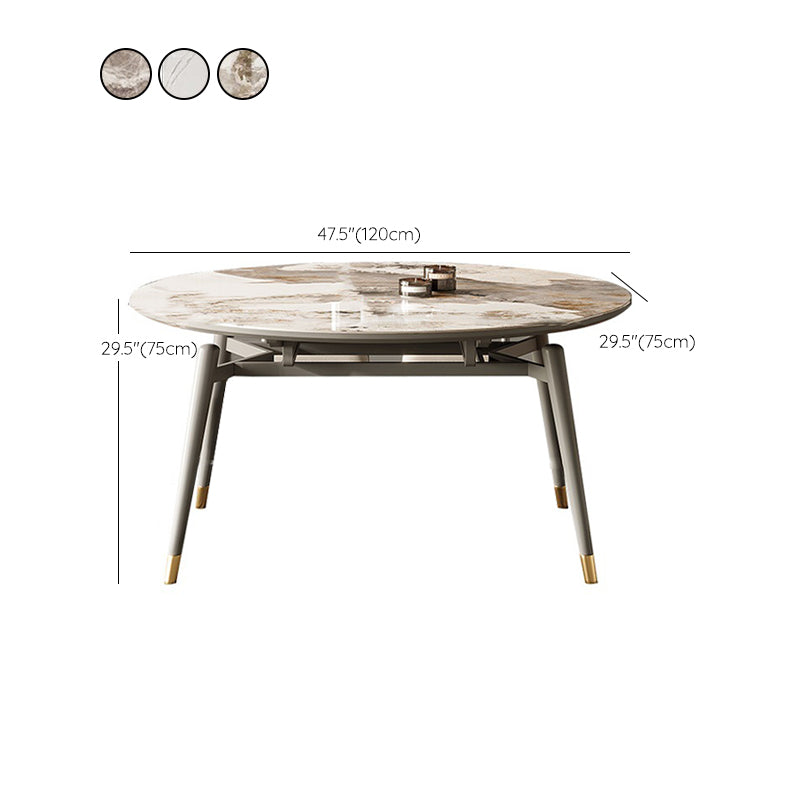 Wood Base Dining Table Contemporary Extendable Dinner Table for Home