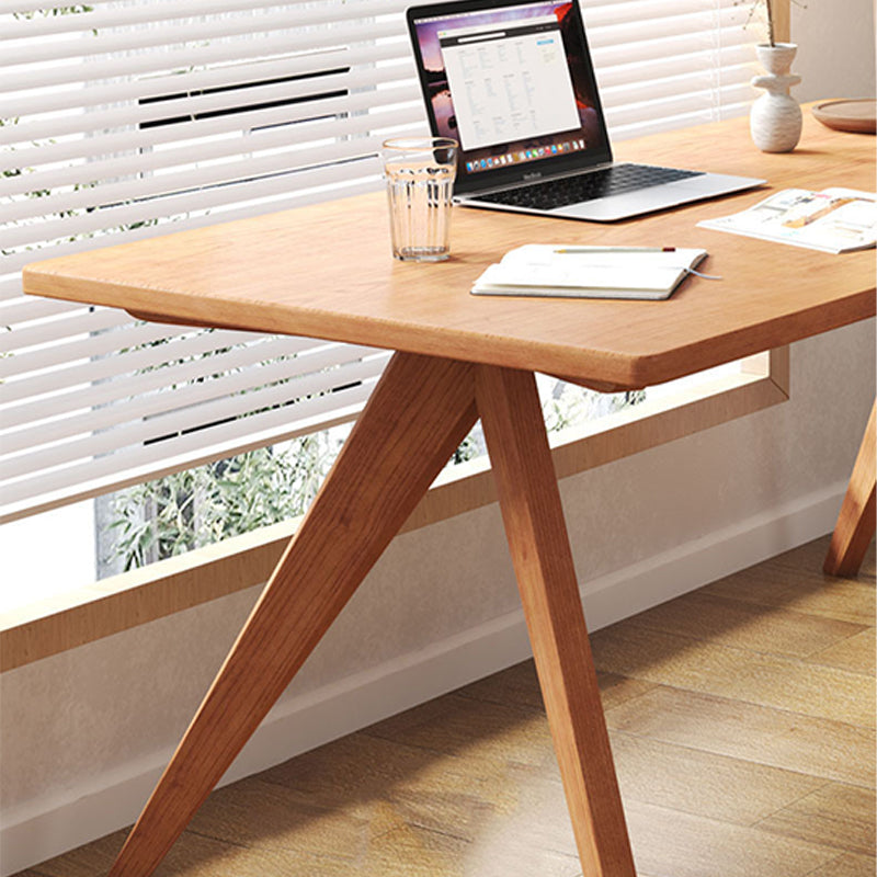 Contemporary Wood Dinner Table 4 Legs Dining Table for Home Use