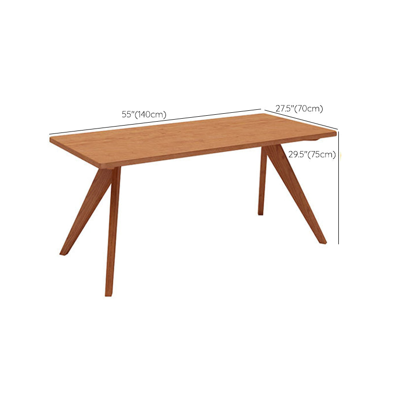 Contemporary Wood Dinner Table 4 Legs Dining Table for Home Use