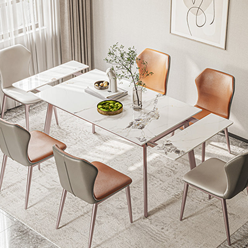 Simplicity Sintered Stone Kitchen Table Home Extendable Dining Desk