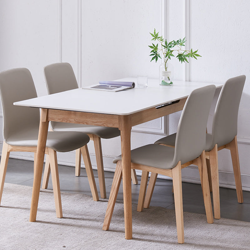 Simplicity Extendable Dining Table Home Sintered Stone Fixed Desk