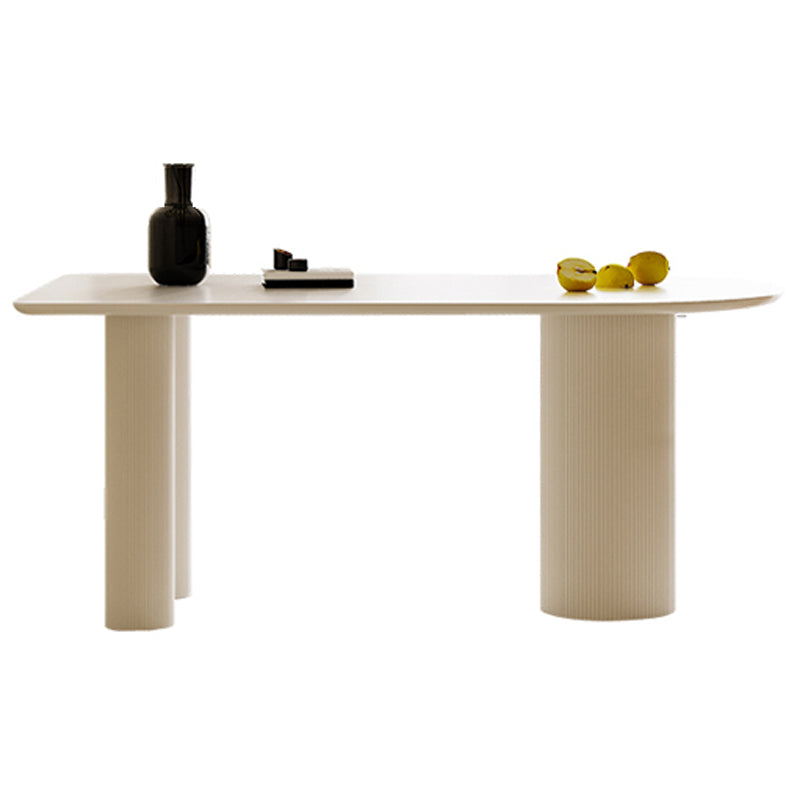 Slate and Metal Table Glam Style Simple Restaurant White Dining Table