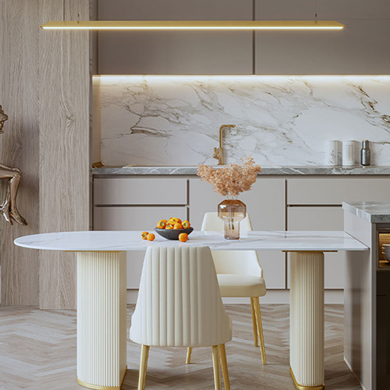 Slate and Metal Table Glam Style Simple Restaurant Freeform Dining Table