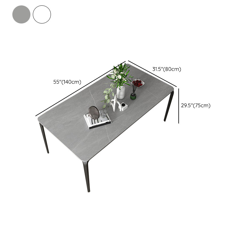 Iron and Slate Table Glam Style Home Rectangular Living Room Dining Table