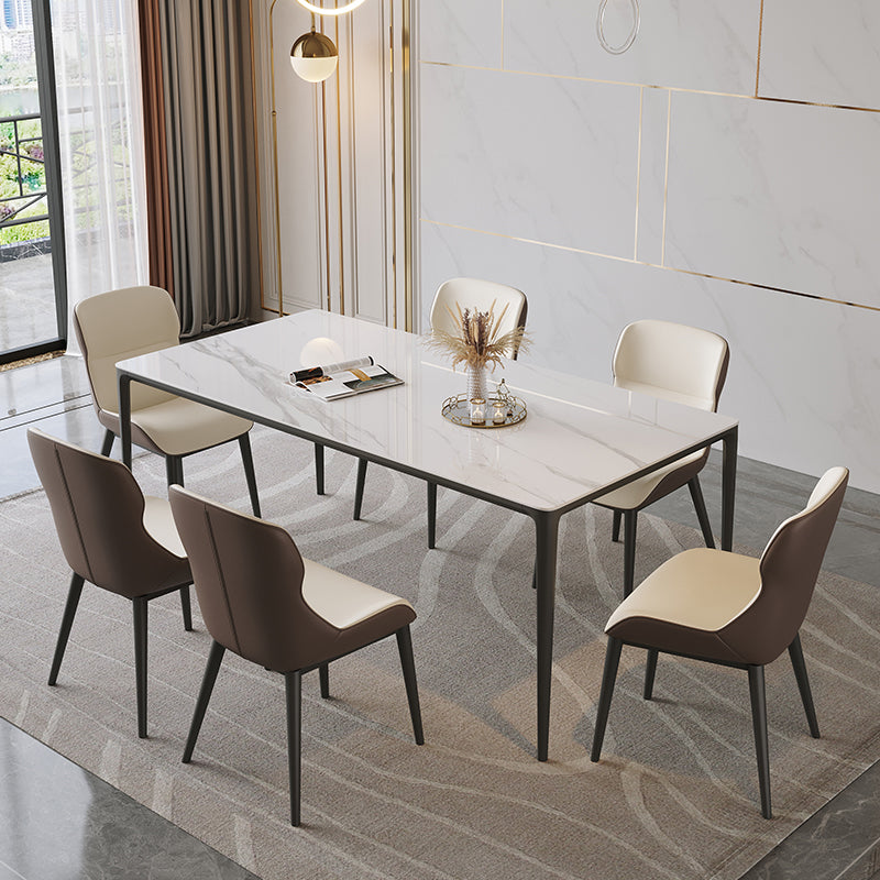 Sintered Stone Home Dining Table Industrial Rectangle Kitchen Table