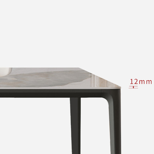 Sintered Stone Home Dining Table Industrial Rectangle Kitchen Table