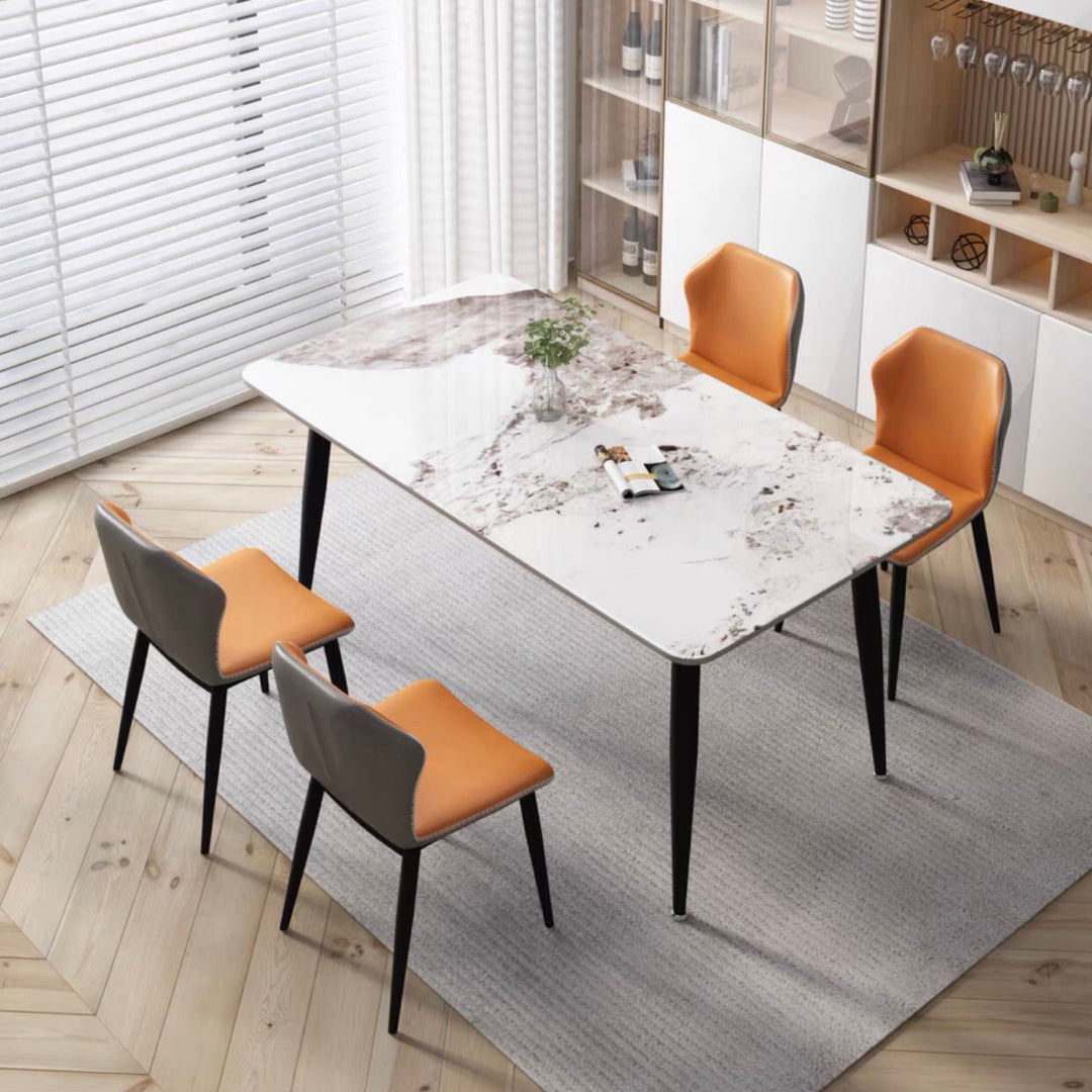 Luxury Sintered Stone Dining Table Rectangle Living Room Fixed Kitchen Table