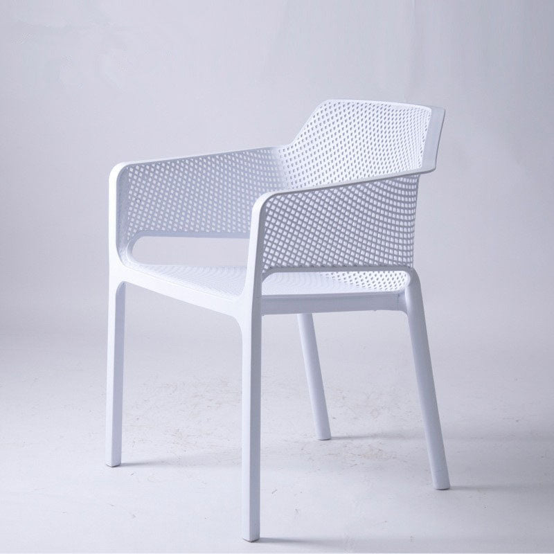 Contemporary Kitchen Dining Arm Chair Plastic Dining Armchair