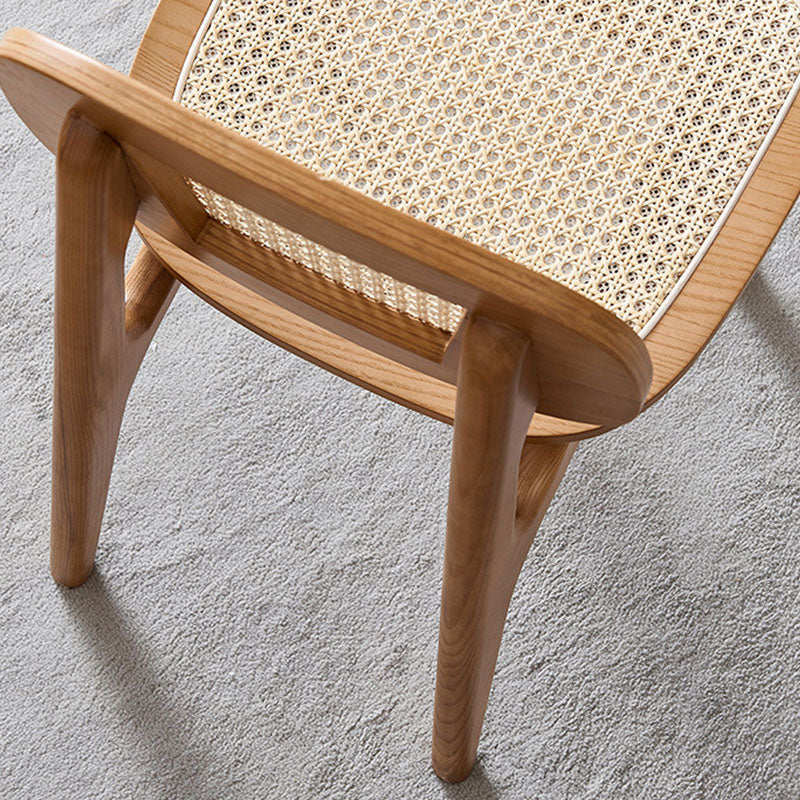 Open Back Side Chair Wood Industrial Style Dining Room Chair