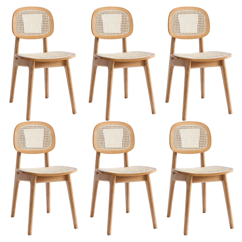 Open Back Side Chair Wood Industrial Style Dining Room Chair