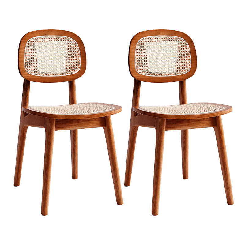 Open Back Side Chair Wood Industrial Style Dining Room Chair