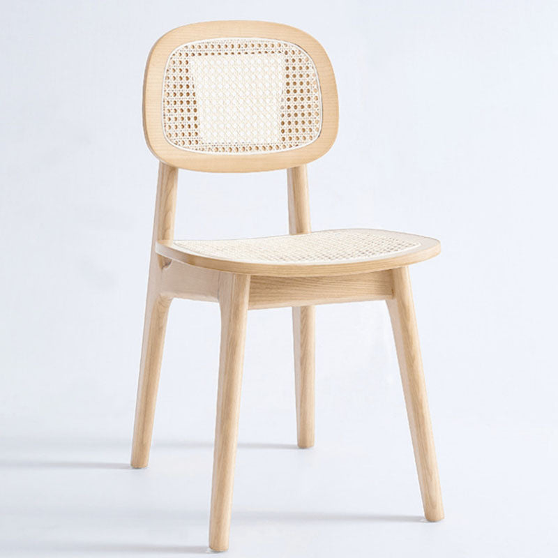 Open Back Side Chair Wood Industrial Style Dining Room Chair