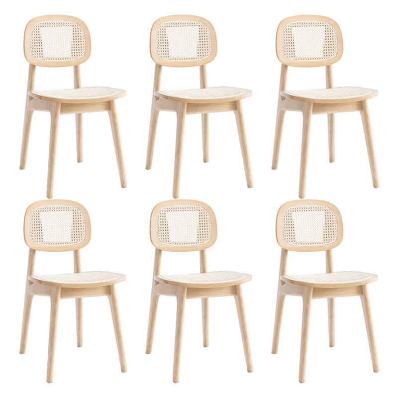 Open Back Side Chair Wood Industrial Style Dining Room Chair