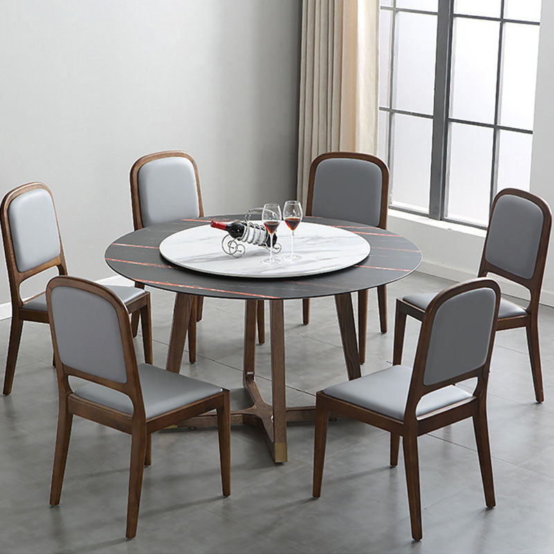 Open Back Side Chair Wood Industrial Style Dining Room Chair for Home