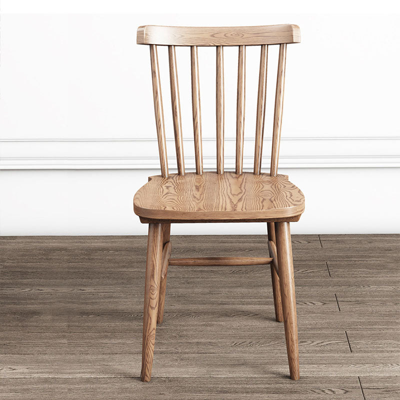 Wood Kitchen Dining Side Chair Slat Back Side Chair in Natural