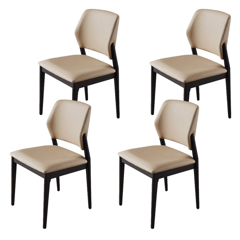 Open Back Side Chair Industrial Style Wood Dining Room Chair