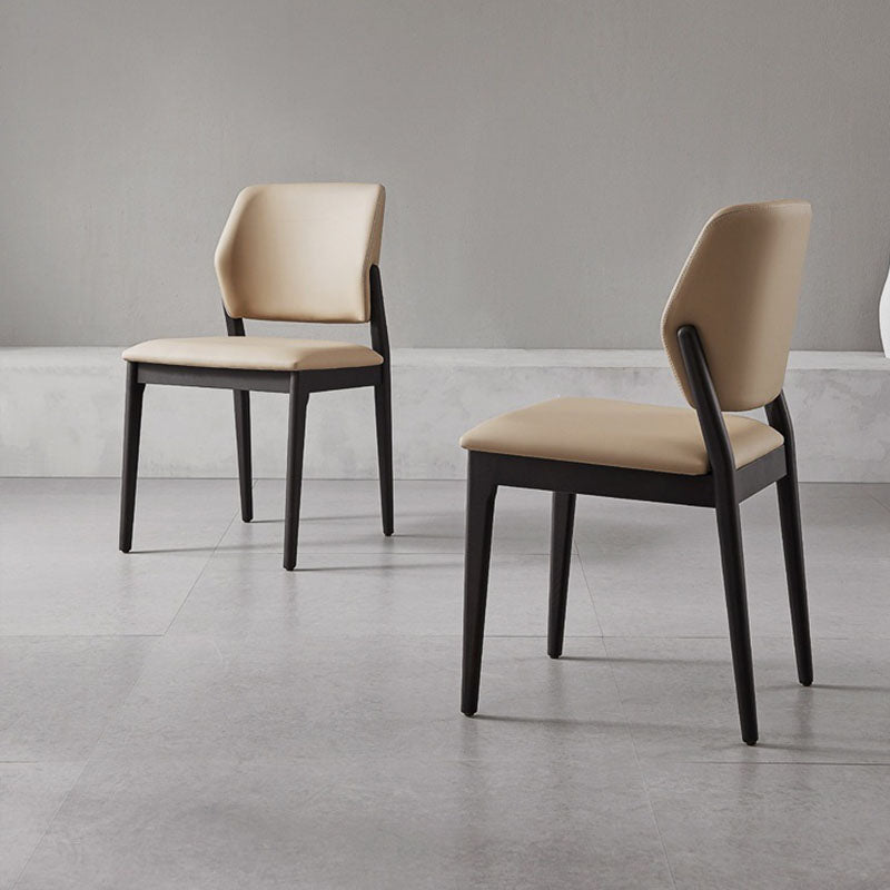 Open Back Side Chair Industrial Style Wood Dining Room Chair