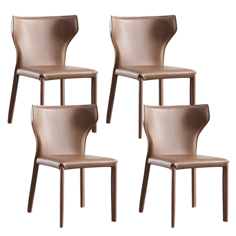 Faux Leather Side Chair Contemporary Kitchen Dining Side Chair