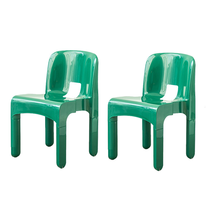 Modern Armless Dining Chair Open Back Side Plastic Chair for Restaurant