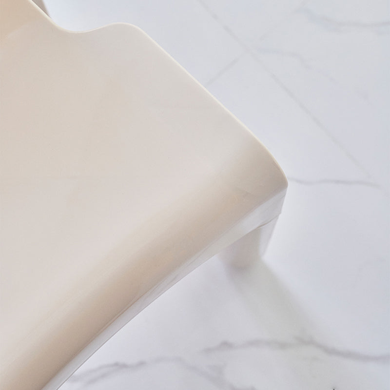 Modern Armless Dining Chair Open Back Side Plastic Chair for Restaurant