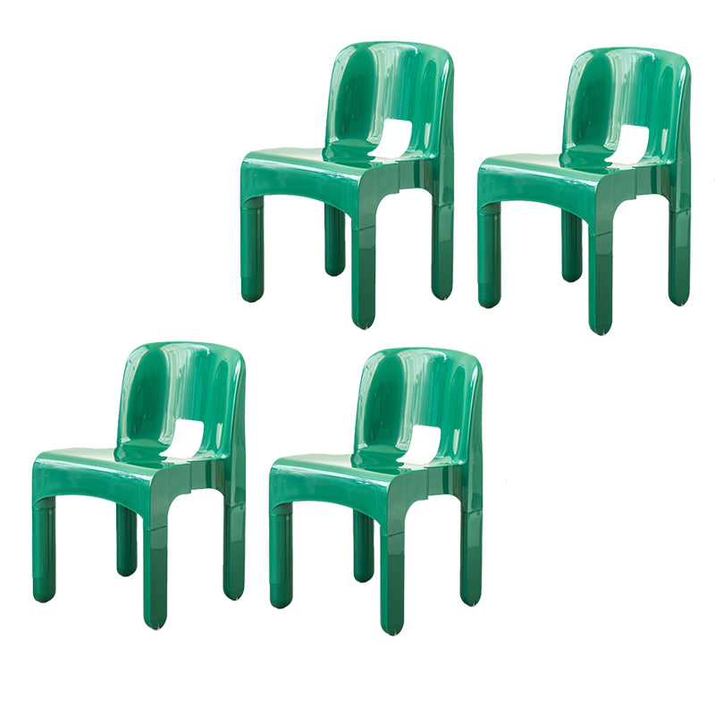 Modern Armless Dining Chair Open Back Side Plastic Chair for Restaurant
