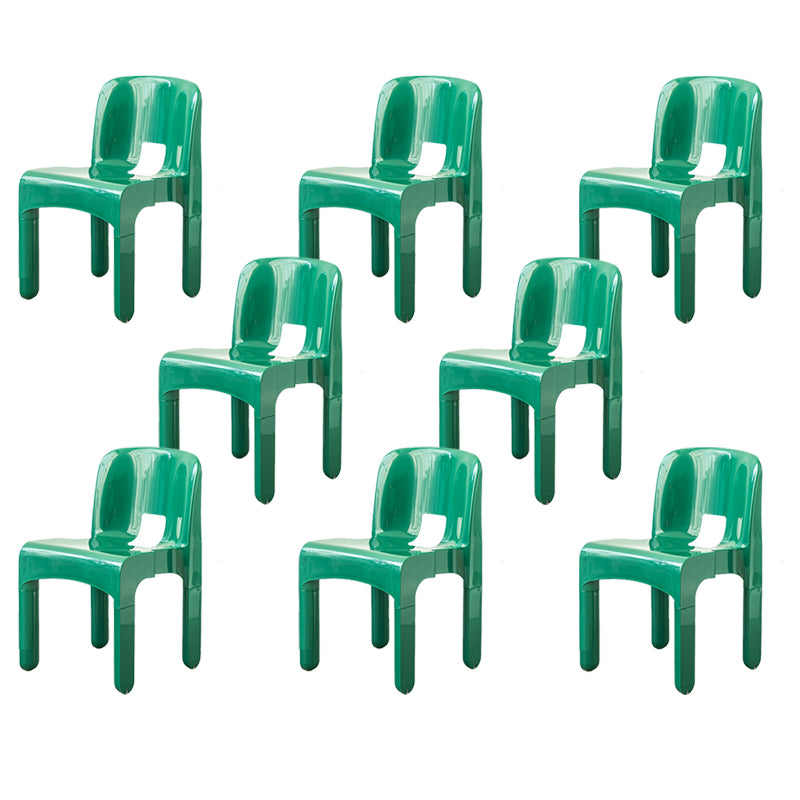 Modern Armless Dining Chair Open Back Side Plastic Chair for Restaurant