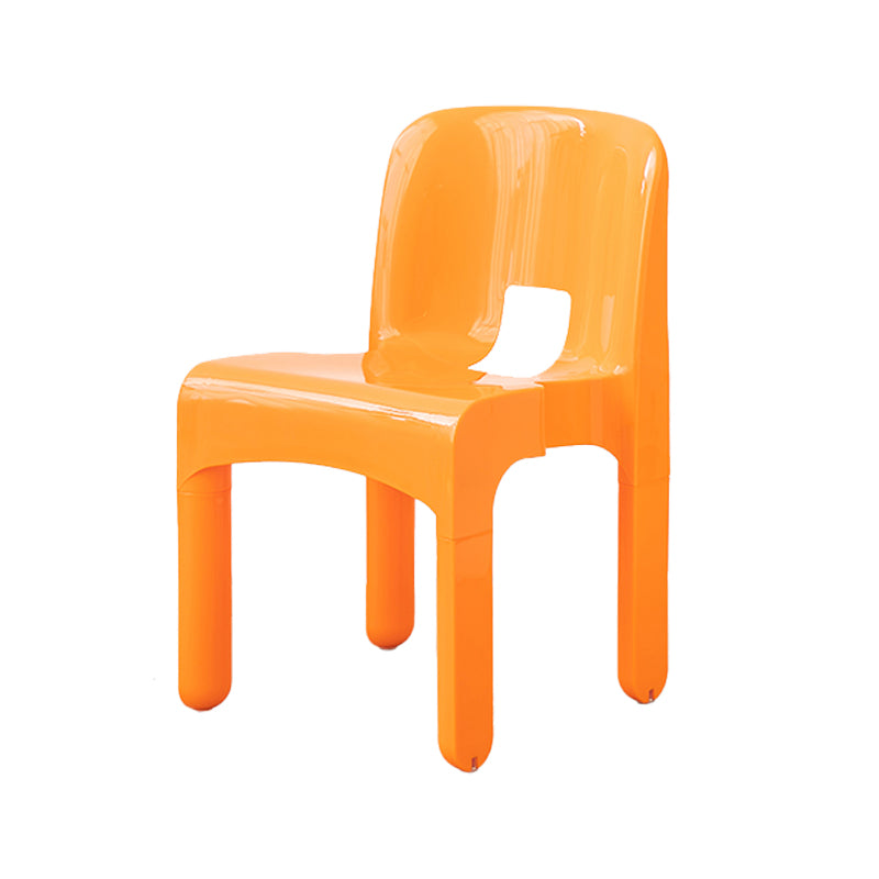 Modern Armless Dining Chair Open Back Side Plastic Chair for Restaurant