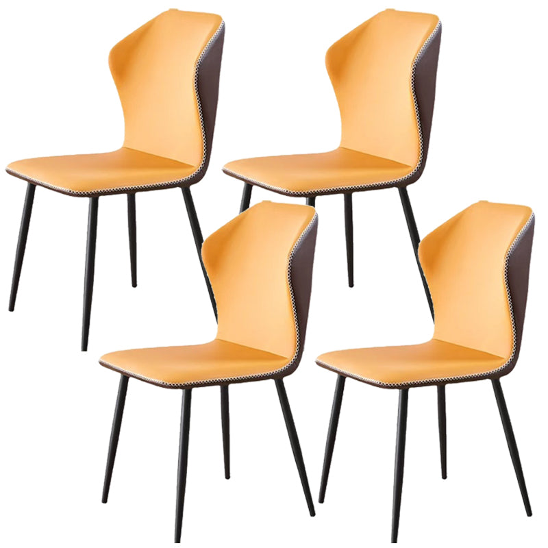 Industrial Metal Dining Room Chair PU Leather Dining Chair for Restaurant Use