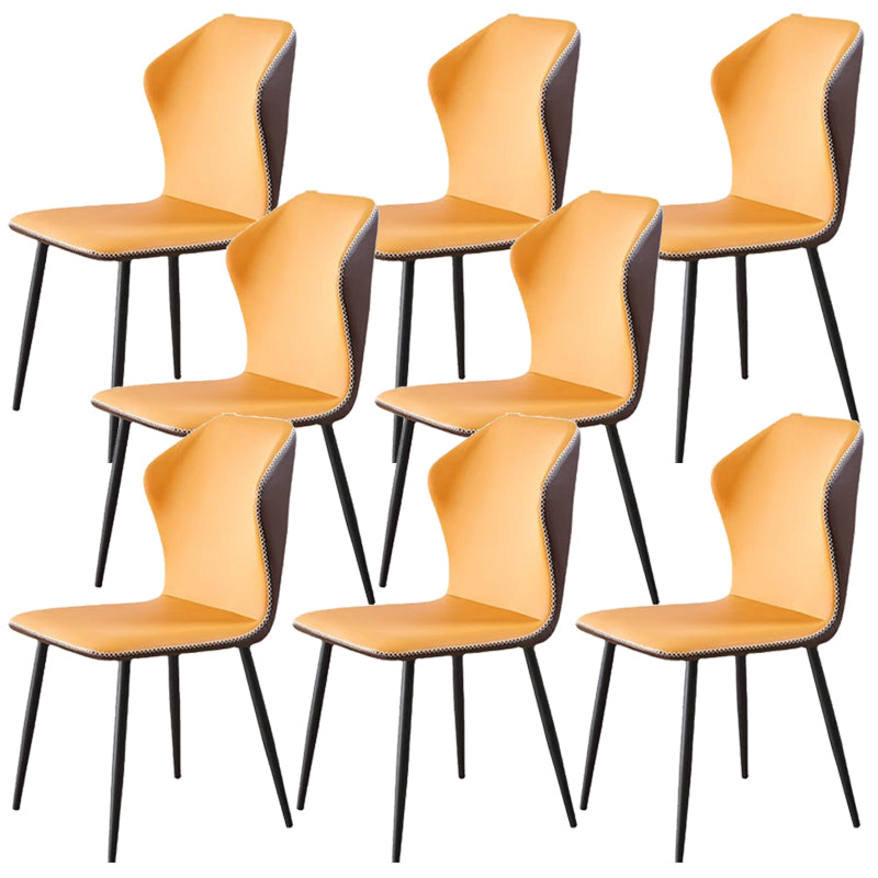 Industrial Metal Dining Room Chair PU Leather Dining Chair for Restaurant Use