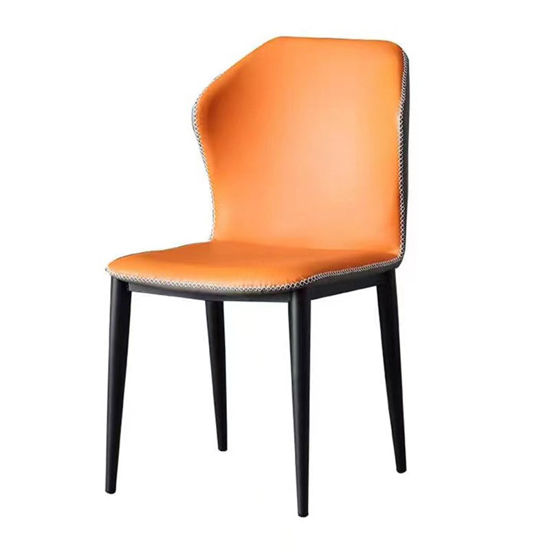 Industrial Metal Dining Room Chair PU Leather Dining Chair for Restaurant Use