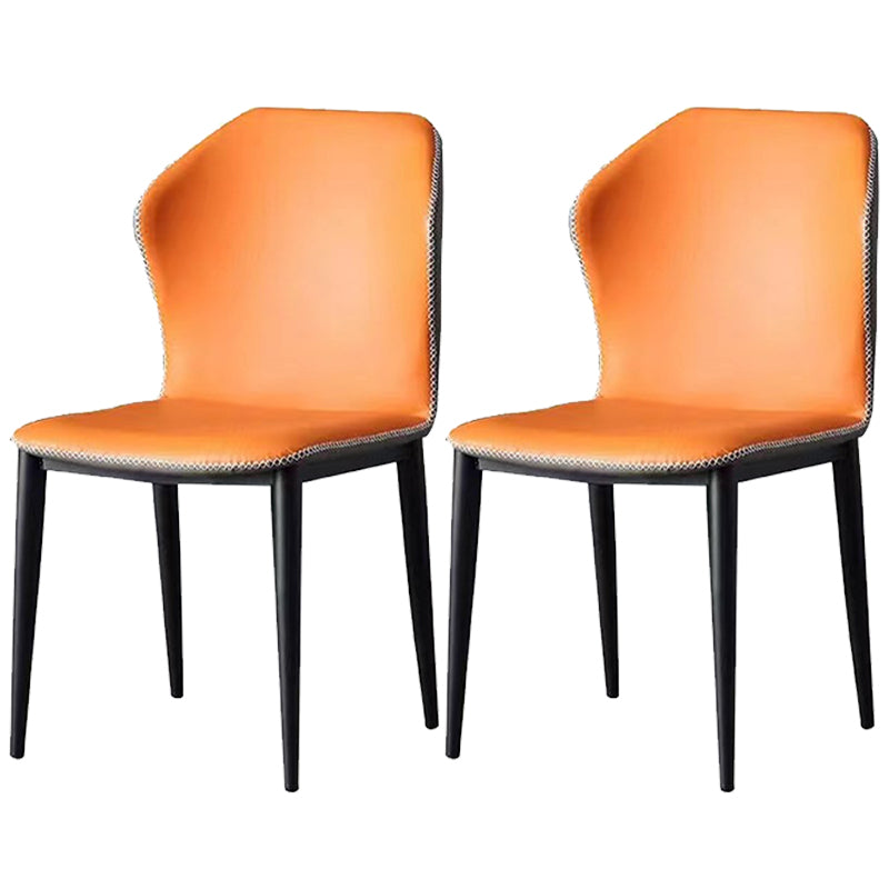 Industrial Metal Dining Room Chair PU Leather Dining Chair for Restaurant Use