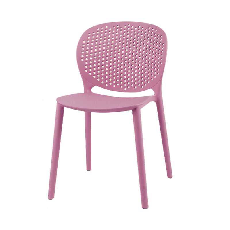 Modern Open Back Side Chair Plastic Armless Dining Chair for Restaurant