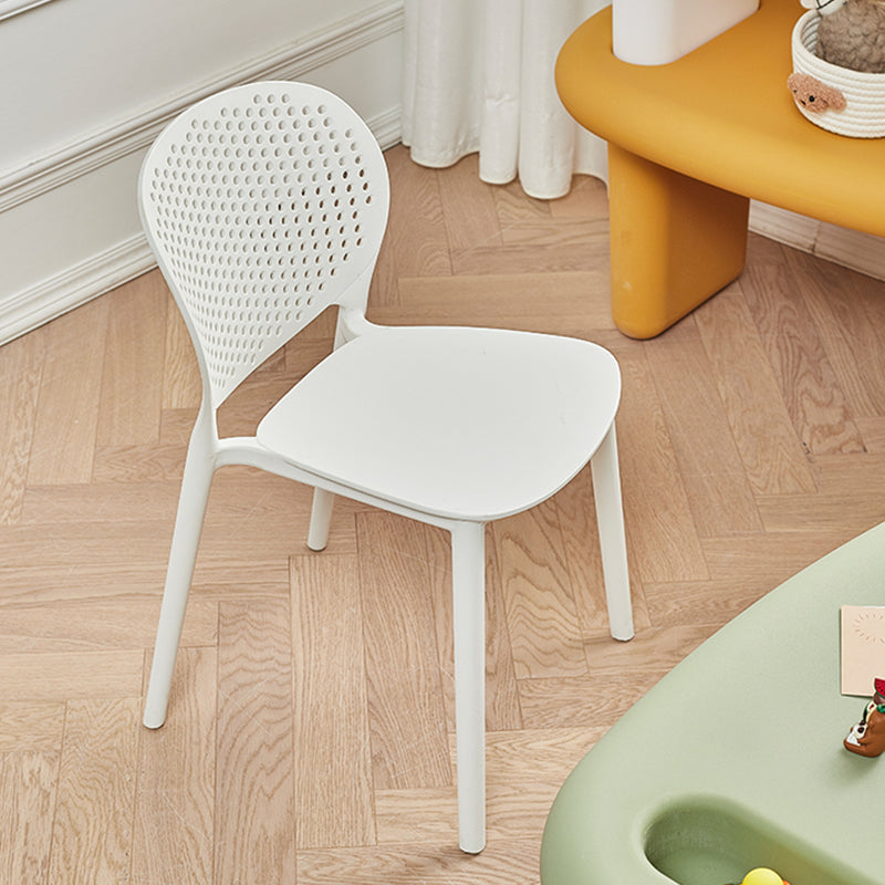 Modern Open Back Side Chair Plastic Armless Dining Chair for Restaurant