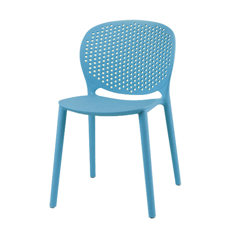 Modern Open Back Side Chair Plastic Armless Dining Chair for Restaurant
