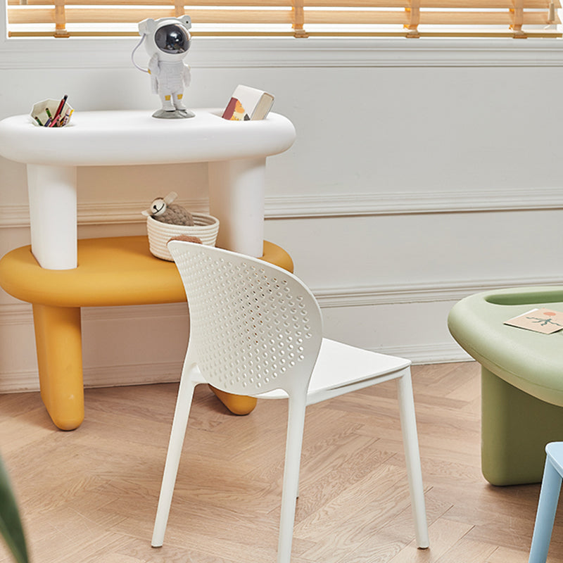 Modern Open Back Side Chair Plastic Armless Dining Chair for Restaurant