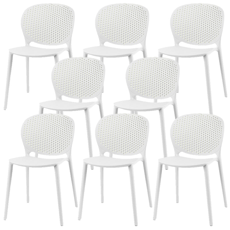 Modern Open Back Side Chair Plastic Armless Dining Chair for Restaurant