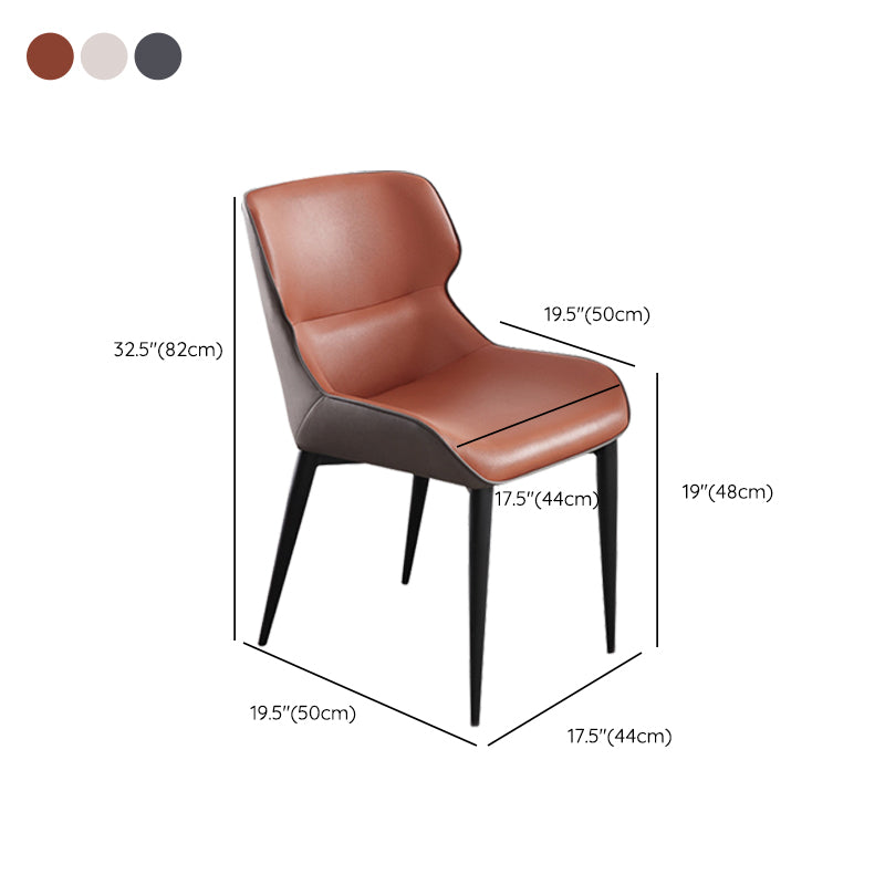 Modern Style Faux Leather Chairs Wingback Arm Chair for Home Use