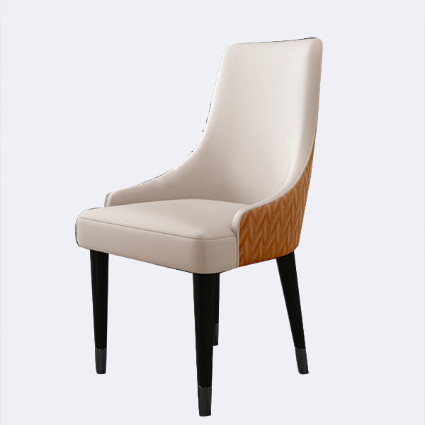 Contemporary Style Chairs Arm Dining Chairs with Wood Legs for Kitchen