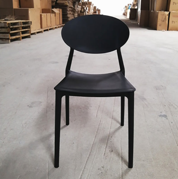 Contemporary Style Armless Chair Plastic Open Back Side Dining Chair for Restaurant