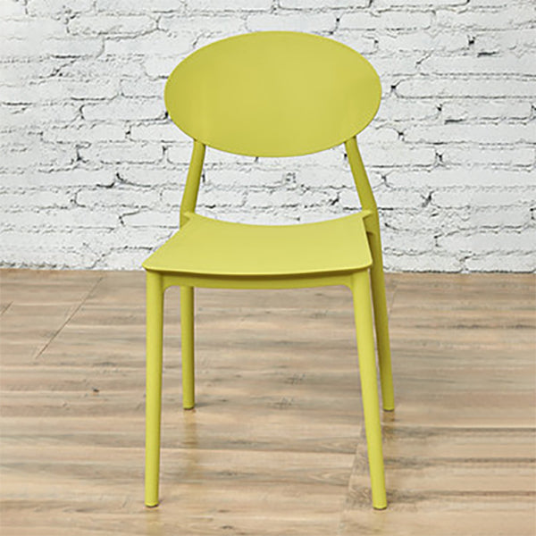 Contemporary Style Armless Chair Plastic Open Back Side Dining Chair for Restaurant