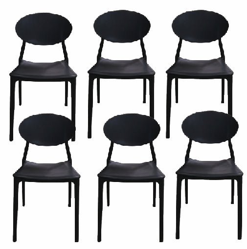 Contemporary Style Armless Chair Plastic Open Back Side Dining Chair for Restaurant