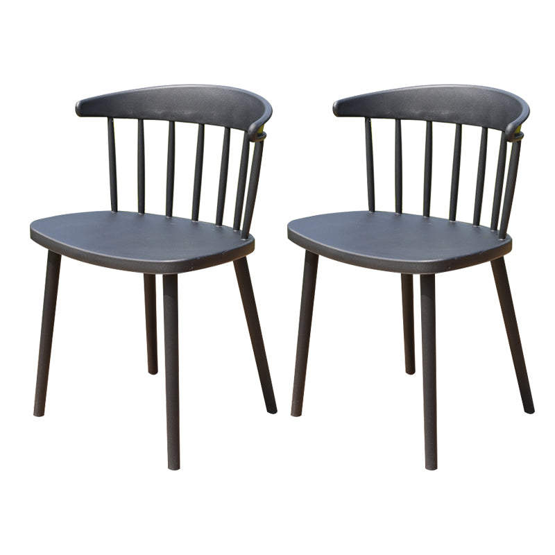 Contemporary Style Armless Chair Winsor Back Side Indoor Chair for Dining Room